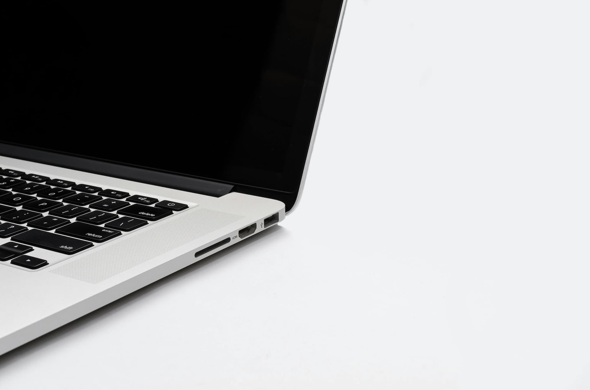Laptop on a white background